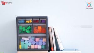 Oxihom Rak Gantung Tempat Kotak Penyimpanan Barang Storage Organizer Kotak Obat Mainan Dapur Kamar Mandi