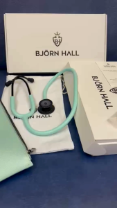 Bjorn Hall Turquoise Stethoscope & Case | Dual Head Classic Chest piece