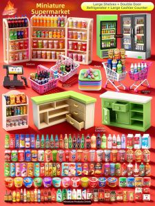 Miniature Supermarket Snack Model Set Creative Display Gift