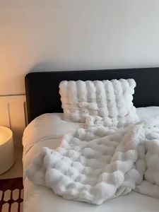 Soft Fluffy Faux Fur Blanket Rabbit Fur BlanketLuxury Thick Fuzzy Couch Blanket for WinterCute Lovely Blanket for Pet
