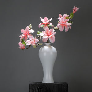 Chinese Style Orchid Artificial Flowers Home Living Room Dining Table Artistic Vase Zen Style Fake Flowers Decorative Pieces