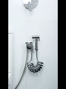 JOMOO Dual-control Bidet Spray Set Dual-outlet Resistant to Temperature Brass Durable Bidet Spray Set 74095