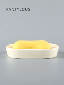 Hộp Đựng Xà Phòng Gốm Sứ Hình Elip Nhỏ Dùng Cho Khách Sạn Nhà Nghỉ Nhà Hàng Dụng Cụ Vệ Sinh Cá Nhân Đồ Dùng Nhà Bếp