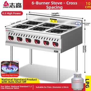 Chigo | Multi-head Energy Saving Commercial Stove for Liquid Gas Cooking and Porridge Making