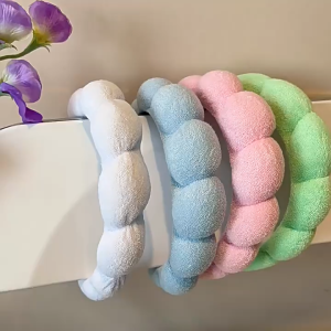 【 In Stock 】Thickened Cloud Sponge Headband Sweet Girl Wide-Brimmed Face-washing Headband Ikat Kepala Pencuci Muka发箍