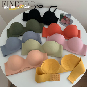 KIRAME Minimalist One-piece Seamless Bra Push up Bra Japanese Girls Underwear Candy Colored Small Chest Thickened Wireless Student Lingerie