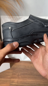 Sepatu Casual Pria Slip On Kulit Rajut Moccasin Corrected Grain Milling Fordza 301