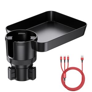 Car Dashboard Cup Holder Extension Bracket Co-Pilot Front Row Tea Bar Plastic Storage Organizer Automobile Accessories