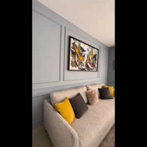 LIS PVC CUSTOM DESAIN DENGAN LIS MOTIF A DAN C LEBAR 4 CM HIASAN DINDING RUMAH AESTHETIC