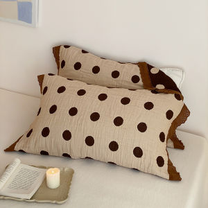 Khăn Trải Giường Bằng Vải Cotton Nguyên Chất an Liang Hai Mặt Dùng Cho Hai Mặt Viền Ren Dày Gấp Bốn Lớp 55*80cm