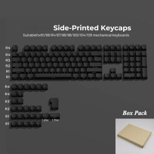 Gradient Blue Side Printed Keycaps Cherry Profile Double Shot PBT Keycaps 136 Keys for Cherry Gateron MX Switches Gamer Keyboard