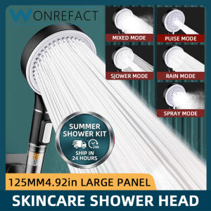 High Pressure Shower Head Skin Care Tipid Handheld Rain Telephone Shower Negative Ion Filter One Click Stop Water Heavy Duty
