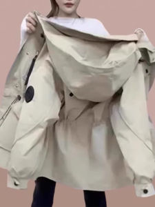 Design Sensation Mid-Length Hooded Trench Coat