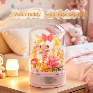 WL-CREATIVE | Đồ Chơi Xây Dựng Giáo Dục Hộp Nhạc Quay Được