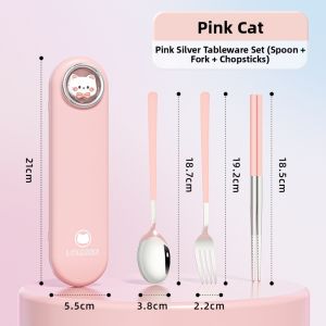 Cartoon Portable Tableware Set