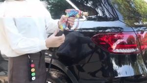 High-Pressure Pressure Washer Gun with Multi-Spray Nozzles 150bar 2200psi Quick Connect Tips Graffiti Design