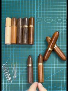 1pcs Portable Sewing Needles Needlework Sewing Needles Storage Box Household Large Eye Sewing Needles Wooden Needle Case