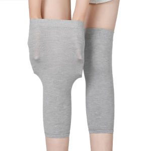 แผ่นรองเข่าอุ่นผ้าฝ้ายฤดูหนาวฤดูใบไม้ร่วงถุงเท้าอุ่นขาสำหรับผู้หญิงและผู้ชายที่คลุมเข่ากันหนาว