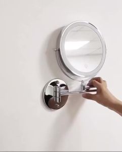 8 inch Wall Mounted Makeup Mirror 5/7/10X Magnifying Double Side Folding Arm Extend USB Charging Bathroom Smart Cosmetic Mirrors