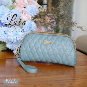 GFR - Lula By Gabia Pouch wanita 2 ruang/resleting Dompet wanita bordir bahan kulit sintesis