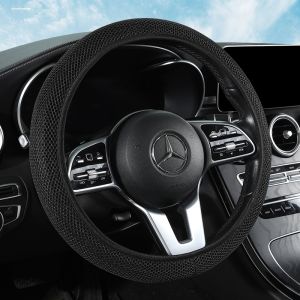 Car Steering Wheel Cover Summer Ice Silk Non-Slip Sweat-Absorbent Breathable Male and Female Cute Four Seasons Universal Car Handle Cover