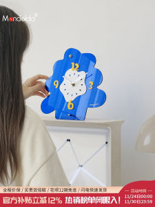 Mandelda Creative Clock Decorative Home Living Room TV Cabinet Tabletop Picture Frame Acrylic Material Living Room Decor