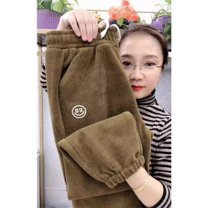 HUAXUNRAN | Thickened Velvet Pants for Autumn and Winter Large Size Women