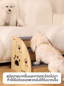 บันไดสัตว์เลี้ยง บันไดปีนสัตว์เลี้ยง บันไดทางลาดสุนัข 2/3/4 ชั้น รับน้ำหนักได้ 25 กก กรงเล็บที่สะดวกสบาย สำหรับลูกสุนัขแ