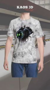 Kaos 3D 3 Dimensi Kamera Premium Bangkok Thailand
