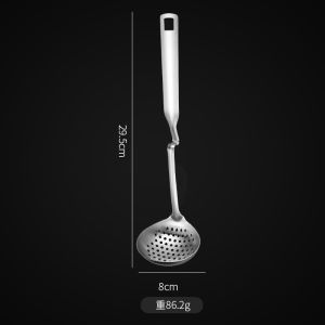 Hot Pot Special Colander 304 Stainless Steel Oil-Proof Soup Spoon Oil Soup Separation Oil Skimmer Wall Hanging Hot Pot Spoon Spoon Strainer