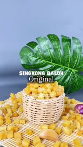 Lezate Snack - Singkong Balok 250gr Murah / Kripik Singkong Kotak Dadu Asin Gurih Renyah Khas Padang Keripik Pohong