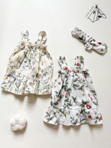 Em Bé Bé Gái Mùa Hè Cotton Vải Bông Muslin Đầm Nhẹ Thoáng Khí Mềm Ngoài Trời Áo Hai Dây Váy Cây Hoa Thời Trang Slip Áo Hai Dây Váy