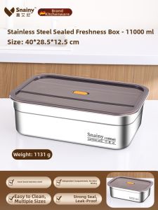Snainy | Stainless Steel Food Grade Sealed Box Large Capacity