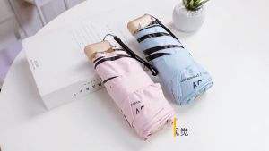 UV Protection UPF50+Foldable Mini Umbrella Cute Sun Umbrella Portable UV Protection Folding Umbrella Automatic Rain Bag Sun Umbrella Use Sunny Rain