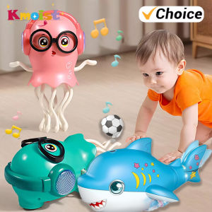 Dancing Jellyfish Toys for Kid Automatic Obstacle Avoidance Crawling Walking Electric Jellyfish with Light Music Christmas Gifts