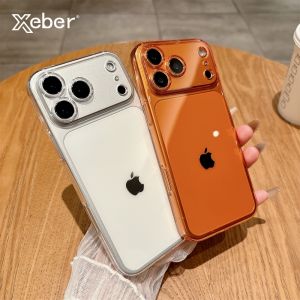 Luxury Transparent PC Ultra Thin Clear Case For iPhone 17 16 15 14 13 12 11 Pro Max Plus Air Camera Lens Protection Soft Cover