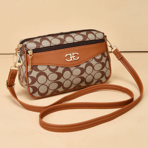 Fashionable Printed Multi-Layer Practical Single Shoulder Bag for Women Casual Crossbody Phone Bag Simple Match Mom Bags