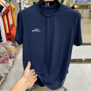 Polyester Lycra Mens round Neck Short Sleeve T-Shirt Summer Sportswear Casual Fashion Urban Style Sweatshirt without Brand