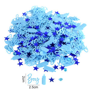15g/bag Blue Pink Baby Shower Confetti Boy Girl Sequins Confetti Table Scatter Kids Birthday Party Gender Reveal DIY Decorations