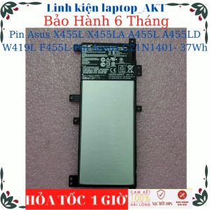 Pin laptop Asus X455L X455LA A455L A455LD W419L F455L-Pin Assus C21N1401- 37Wh