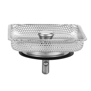 1pcs Silver Sink Waste Filter Stopper Stainless Steel Drain Strainer For Kitchen Bathroom Prevents Clogs From Hair And Food