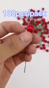 【Versatile】100PCS Christmas Round Ball Berry Simulation Foam Fruit DIY Xmas Garland Wreath Decor Christmas Supplies Accessories