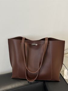 Trendy Large Capacity Commuter Womens Bag 2025 Summer New Style Versatile Single Shoulder Tote Bag High-End Feel Soft PU Leather