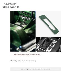 ALCANTARA | Ốp Trang Trí Nút Cần Số Bảng Điều Khiển Trung Tâm Audi A3 8V S3 2013-2019 Bằng Chất Liệu Alcantara Da Lộn Phụ Kiện Độ Nội Thất Xe Hơi