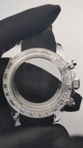 39.5MM watch case Suit for VK63/VK64 movement Plastics Case Hardlex Glass Refit Watch Accessories Watch Case suit
