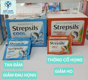 COMBO 5 GÓI Kẹo ngậm STREPSILS Tan Đàm Giảm Đau Họng Thông Thoáng Cổ Họng.