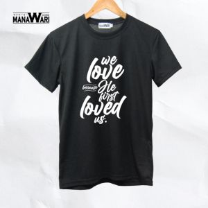 Manawari Bible verse t shirt for men cotton t shirts for men and women minimalist shirt statement shirts aesthetic we love because he first love  t shirts minimalist shirt for men shirt statement shirts for men  basic tshirts for men