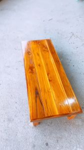 โต๊ะไม้สัก โต๊ะวางของ โต๊ะเสริม โต๊ะไม้สักอเนกประสงค์ ขนาด 40x100x20ซม ไม้สักแท้ (ไม่ทำสี) ไม้สักอย่างหนา ขาเต็มรับน้ำหนักได้มาก