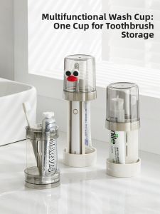 Antifungal Antibacterial Toothbrush Cup Student Dormitory Residence Bathroom Accessories Set Plastic Material Nordic Style