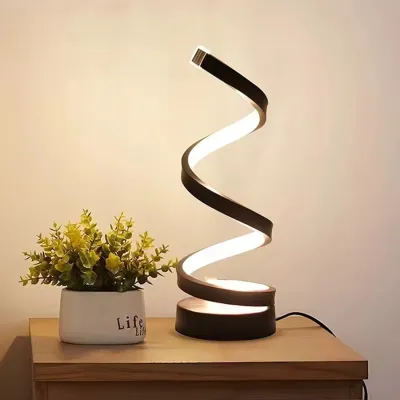 มินิมอลลิสต์ LED โคมไฟตั้งโต๊ะอ่านหนังสือแสงกลางคืนหรี่แสงได้โคมไฟข้างเตียงโคมไฟโฮมออฟฟิศห้องนอนห้องนั่งเล่นตกแต่ง